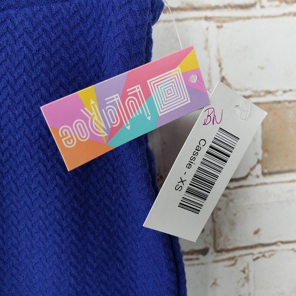 NWT LuLaRoe Size XS Solid Royal Blue Cassie Straight Pencil Skirt Stretch Knit - Picture 4 of 6